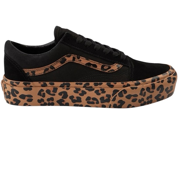 NWOB 7 1/2 Vans Old Skool Platform Leopard Sneaker - Picture 1 of 5